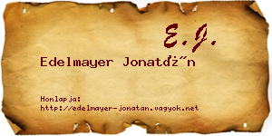Edelmayer Jonatán névjegykártya